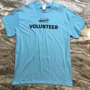 Blue Multiple Sclerosis volunteer tee